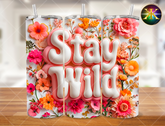 Inflated Boho Stay Wild Sublimation Transfer Wrap
